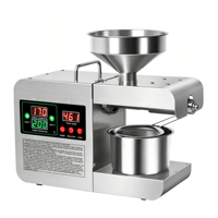 Machine d'extraction d'huile miniature en acier inoxydable 6 kg/h pour l'extraction d'huile d'avocat, de sésame et de colza, adaptée à un usage domestique