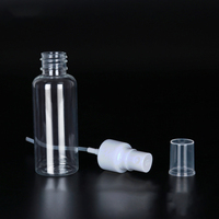 Flacon pulvérisateur en plastique PET à fine brume avec pompe pulvérisatrice, couleur personnalisée, capacités de 5 ml à 100 ml pour l'emballage cosmétique