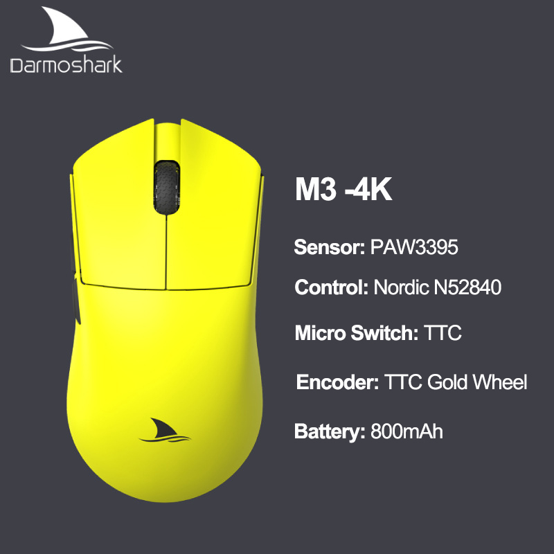 Darmoshark M3 micro  マウス + 4k ドングル Darmoshark M3 4K Wireless Gaming Mouse - Black