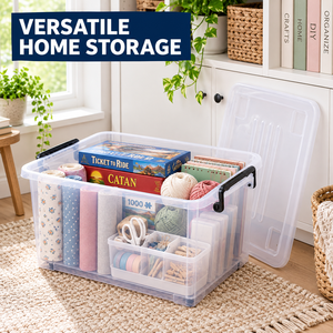 Maßgefertigter Transparenter Aufbewahrungsbehälter 30L Stapelbare Box für Kleiderschrank und Waschküche - Product Image 6