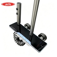 Ensemble de robinetterie de douche en aluminium spatial en gros, système de douche pour baignoire à 4 fonctions avec touches piano