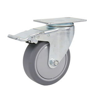 2025 Großhandel Fabrik Hot Sale Hochwertige 4 Zoll industrielle Hoch leistungs rollen Rad Gummi Edelstahl Rad - Product Image 2