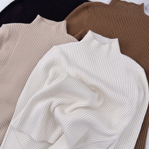 Maglia sportiva 2025 autunno inverno maglia spessa per ragazzi ragazze maglione alto elastico medio lavorato a maglia mezza <span class=keywords><strong>dolcevita</strong></span> per bambini - Product Image 2