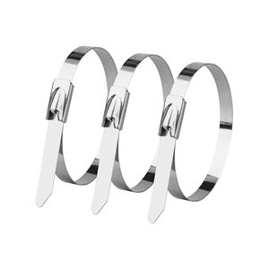 أداة شد رباط الكابلات المرن من الفولاذ المقاوم للصدأ سلسلة 304 مقاس 0.25 مم * 4.6 مم * 100 مم عبوة من 100 قطعة - Product Image 6