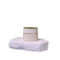 Flacon de crème de soin transparent haut de gamme en forme de montagne enneigée 30g, emballage cosmétique en verre, impression UV, fourni par l'usine