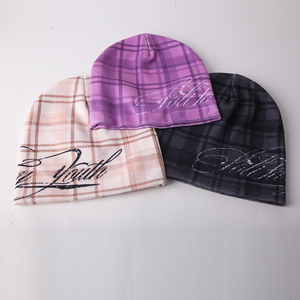 Custom Men Women Warm Running Cycling <strong>Beanie</strong> High Quality Skull Caps Design Plaid <strong>Beanies</strong> <strong>Knitted</strong> - Product Image 2