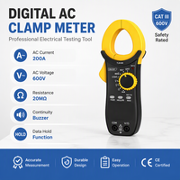 Clamp Meter Digital True RMS Auto Ranging Multimeter Penguji Tegangan Arus AC DC untuk Bengkel Listrik Multimeter Digital