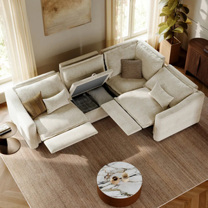 ชุดโซฟาปรับเอนได้อัตโนมัติ Atunus รุ่น Extendable Recliner Corner Smart Set ผ้าหุ้มสำหรับบ้าน เฟอร์นิเจอร์ห้องนั่งเล่นอเนกประสงค์ MH-151(5.21)(2) MH-1 - Product Image 2