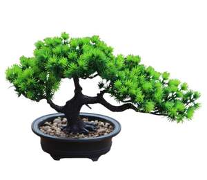 Venta caliente pequeño artificial árbol de <span class=keywords><strong>bonsai</strong></span> artificiales de plástico planta en maceta de estilo japonés de la Oficina para el hogar Decoración - Product Image 2