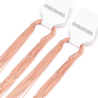 Chaîne corporelle en acier inoxydable pour collier, en plaqué or, de 2mm de long, 18 à 24 pouces, chaîne en boîte