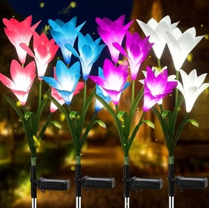 Giá bán buôn bãi cỏ vườn đám cưới trang trí năng lượng mặt trời hoa ánh sáng ngoài trời không thấm nước màu thay đổi năng lượng mặt trời LED CALLA - Product Image 6