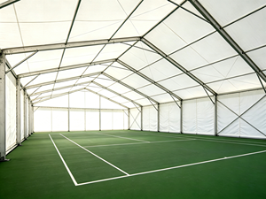 Tenda di Stoccaggio in Alluminio Certificata CE, Grande Capannone Ignifugo in PVC con Porta Avvolgibile - Product Image 4
