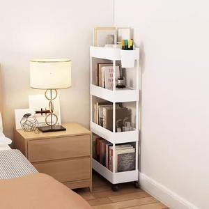 Étagère de rangement en plastique à 5 niveaux avec roulettes, unité d'étagérage mobile multifonctionnelle pour chambre, cuisine, salle de bain - Product Image 1