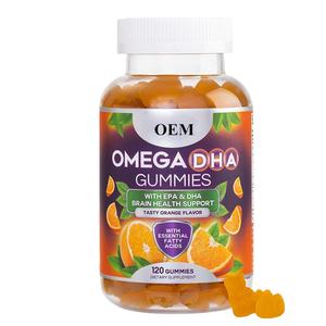 OEM/ODM/OBM Multivitamines 100% Pures et Biologiques pour Enfants Compléments d'Huile de Poisson Oméga 3 DHA Gummies Oméga 3 6 9 DHA pour Enfants 60 Gummies - Product Image 1
