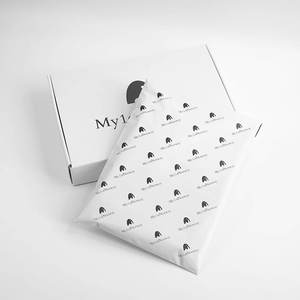 Recyclable Custom Logo White Poly Mailer Summer T-shirt Shorts Clothing Packaging Printed Shipping Courier <b>Bags</b> - Product Image 5