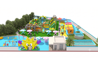 Parc de trampolines gonflables géants modulaires en PVC pour usage commercial, intérieur et extérieur, haute résistance