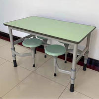 Table à manger et chaises en bois pour 4 personnes Ensemble de salle à manger extensible commercial avec fonction rétractable