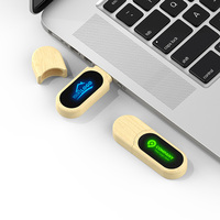 Nouvelle clé USB en paille de blé écologique avec LED, 4 Go, 8 Go, 16 Go, 32 Go, 64 Go, clé USB personnalisée