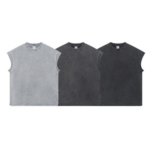 T-Shirt Unisex 100% Cotone Oversize Effetto Vintage Streetwear Casual Design Semplice Tinta Unita in Taglie <span class=keywords><strong>M</strong></span>/<span class=keywords><strong>L</strong></span>/XL/XXL/Oversize 275G - Product Image 3