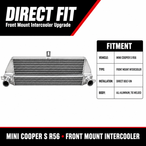 Intercooler Frontale HAOFA FMIC per <span class=keywords><strong>Mini</strong></span> <span class=keywords><strong>Cooper</strong></span> S R56, Intercooler in Alluminio con <span class=keywords><strong>Logo</strong></span> Personalizzato OEM - Product Image 4