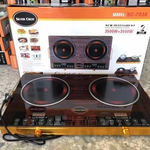 เตาไฟฟ้าเซรามิกแบบสองหัวเตา Silver Crest 3500W ควบคุมแบบสัมผัส ลายไม้ - Product Image 3