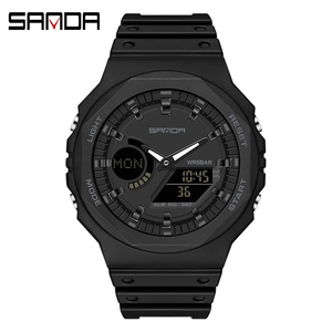 Montre pour homme SANDA 6016, dernière collection, haut de gamme, prix bas, design populaire, meilleur prix, design élégant, bracelet en silicone. - Product Image 1