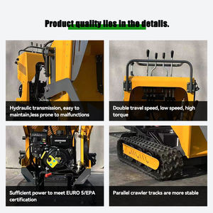 Mini Dumper Cingolato con Sollevamento Idraulico a Prezzo Conveniente, Capacità di Carico 500KG, Carriola a Motore - Product Image 4