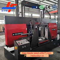 Scie à ruban métallique 700x700mm avec moteur 7,5kW, coupe acier, fer, cuivre, aluminium, tuyaux et profilés métalliques