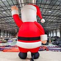 Père Noël gonflable sur mesure, en tissu Oxford avec éclairage LED, décoration de dessin animé pour les fêtes et les festivals