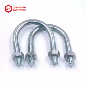 Wholesale OEM Customized Galvanized U Bolt Auto Part Trailer U-bolt Nut Pipe Clamp High Strength Stainless Steel U Bolt