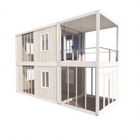 Maison conteneur modulaire mobile de luxe à double étage, extensible, préfabriquée pour hôtel et extérieur