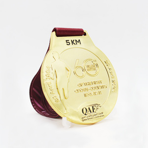 Medaglia di anniversario personalizzata della fabbrica della Cina che corre <span class=keywords><strong>la</strong></span> competizione sportiva menzione d'onore medaglia di metallo - Product Image 4