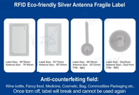 Étiquettes de puce NFC anti-contrefaçon, auto-destructrices, anti-effraction, jetables, étiquettes RFID, étiquettes RFID