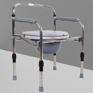 Silla de inodoro personalizada de acero inoxidable para personas mayores, silla de inodoro para el hogar para mujeres embarazadas, fácil de limpiar, portátil - Product Image 1