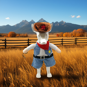 Disfraz de Vaquero Clásico para Perro DB Pet Life Rodeo Bones, Talla XS, Azul Denim, Poliéster, Ropa de Otoño para Mascotas - Product Image 2