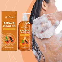 OceAura Gel Douche Moussant Hydratant Naturel Éclaircissant et Unifiant le Teint à la Papaye