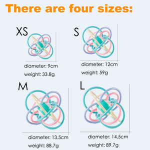 Jouets sensoriels pour nouveau-nés, anneaux <span class=keywords><strong>de</strong></span> <span class=keywords><strong>dentition</strong></span> en silicone, jouet éducatif Montessori pour bébés <span class=keywords><strong>de</strong></span> 0 à 12 mois - Product Image 3