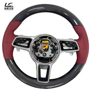 Cuero de Fibra de Carbono para Volante, Color Personalizado, Diseño de 3 Radios para Autos <span class=keywords><strong>Porsche</strong></span> Panamera, Macan, Cayenne, 718, 918, 911 - Product Image 5