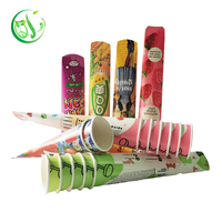 Tube à glace Calippo biodégradable à paroi simple, nouveau design, en gros, pour bâtonnets glacés à presser