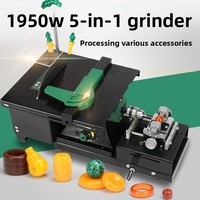 Amoladora de Banco Multifunción de Alta Potencia de 1950 W, Sierra de Mesa para Tallar, Cortar y Pulir Jade