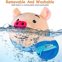 Jouet interactif électrique de luxe en peluche pour chats, en forme de cochon en plastique, parlant, chantant et rebondissant, avec télécommande, motif dessin animé adorable