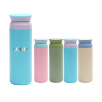 Mug Tumbler Kopi Perjalanan Vakum Dinding Ganda Stainless Steel Gaya Jepang 500ml Berlapis Bubuk dengan Logo Kustom, Laris Manis
