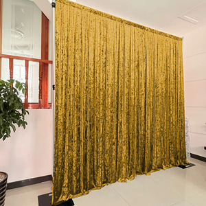 Sang trọng Wedding party sân khấu Velour trở lại thả nền màn màn rèm 5ft x 10FT Burgundy Red Velvet nghiền bối cảnh - Product Image 6