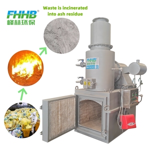 Machine d'incinération des déchets pouvant être utilisée pour les déchets médicaux des hôpitaux, les déchets municipaux, les déchets industriels - Product Image 3