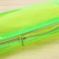 Trousse de maquillage en plastique PVC de haute qualité pochette de rangement transparente personnalisée sac cosmétique avec fermeture éclair pour le voyage