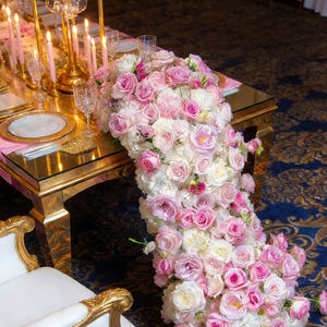 Mesa de Comedor Rectangular de Lujo, Acero Inoxidable Dorado, Mesa para Eventos de Hotel y Bodas, Juego de Mesa de Comedor Moderno - Product Image 2