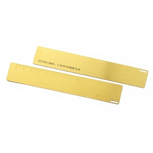 High-end <b>Gift</b> Luxury Advertising Business <b>Gifts</b> Customized Brushed Etching Metal Brass <b>Bookmark</b> Ruler - Product Image 6