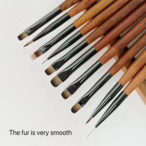 Professional Nail Art Factory Customizes High-quality Wooden Nail <b>Brush</b> Set Nail <b>Brush</b> Personal Brand Customization - Product Image 6