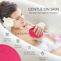Éponge de bain exfoliante en filet africain avec logo personnalisé pour le nettoyage du corps, éponge avec nœuds, design à cordon, convient à tous les types de peau