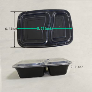 ถาดอาหาร CPET แบบใช้แล้วทิ้ง 2 ช่อง สำหรับอบและซีลความร้อน ขายส่ง - Product Image 2